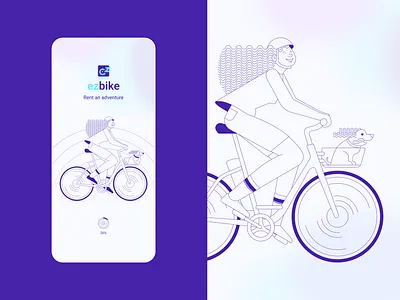 Electric bikes rent app #2 angry nerds angry nerds team bike bike app bike to rent brand design branding design funny illustrations illustration illustrations logo mobile app mobile app design mobile application mobile ui ui ux