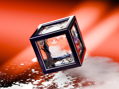 Dispersed cube 3d art blender cinema4d dribbble graphic design motion graphics render top