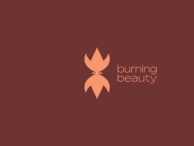 burning beauty beauty branding clean flame logo minimal symbol typography