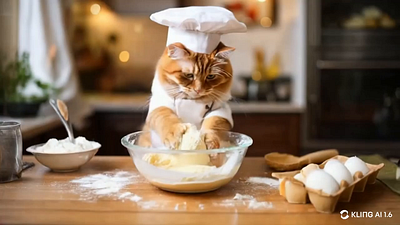 "Watch an AI-generated cat bake the cutest treats 😊🎥 3d 3danimation digitalart ai generated art aiart aivideo animation animation branding character design graphic design logo motion design motion graphics ui