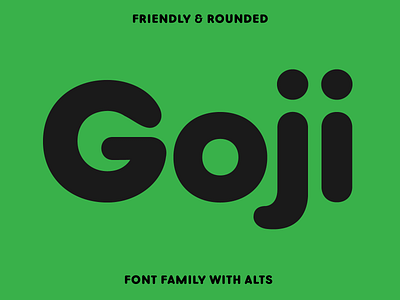 BH Goji, friendly & rounded typeface branding bubble font logo rounded typeface