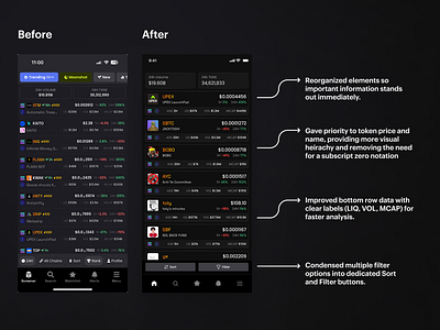 Dex Screener Redesign bitcoin coin crypto crypto app cryptocurrency dark mode ethereum meme memecoin