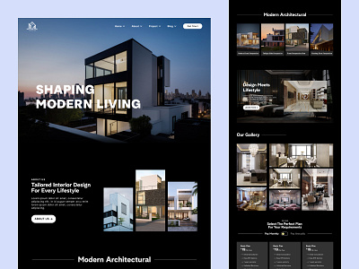 Modern Architecture Web Design animation architecturewebsite branding creativewebsite darkdesign digitaldesign minimalistui moderndesign portfoliodesign uidesign uxdesign webdesign websiteinspiration