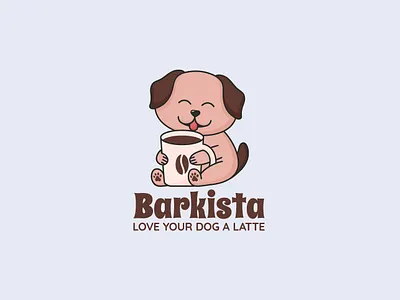 Fun cartoon mascot dog logo design, animal pet dog branding cute