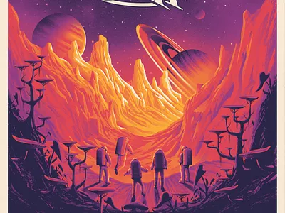 311 Spring Tour 2022 Poster 311 canyon cosmic dan kuhlken design dkng dkng studios galaxy gig poster illustration nathan goldman national park planet poster space stars vector