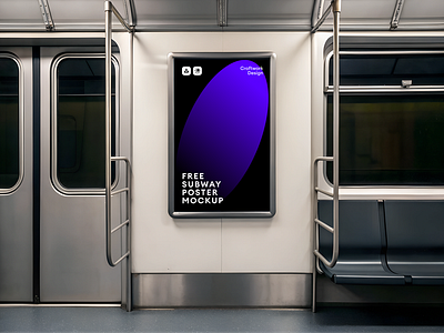 Free Poster Mockup ad branding figma free freebie graphic design mockup poster subway ui