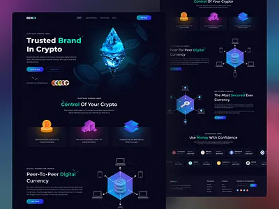 Crypto payment Landing page - Redesign ! bank blockchain blockchain solution card coin crypto crypto checkout crypto payments cryptocurrency dark mode design web digital payments digital product finance landing page payment smart contracts token ux website