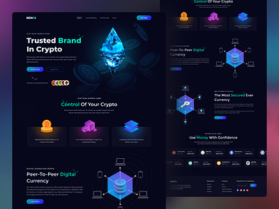 Crypto payment Landing page - Redesign ! bank blockchain blockchain solution card coin crypto crypto checkout crypto payments cryptocurrency dark mode design web digital payments digital product finance landing page payment smart contracts token ux website