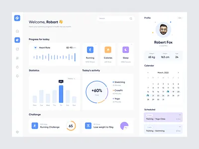 Health Tracker Dashboard activity activity app activity tracker daily task dashboard dashboard ui fitness fitness dashboard health app health dashboard health tracker running dashboard task task management tracker dashboard tracking app ui uiux workout
