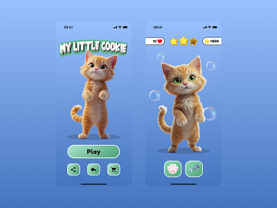 Kids Game App Concept UI Design 3d graphic design ui