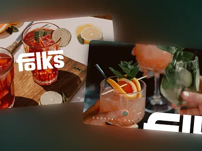 Branding for Italian cocktail bar Folks branding graphic design logo marketing materials