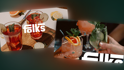 Branding for Italian cocktail bar Folks branding graphic design logo marketing materials