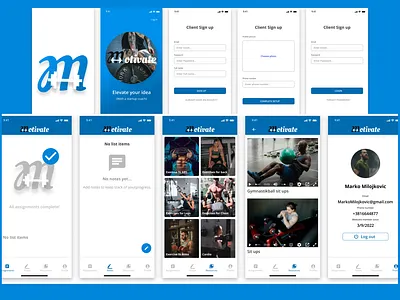 Motivate app design icon logo ui ux