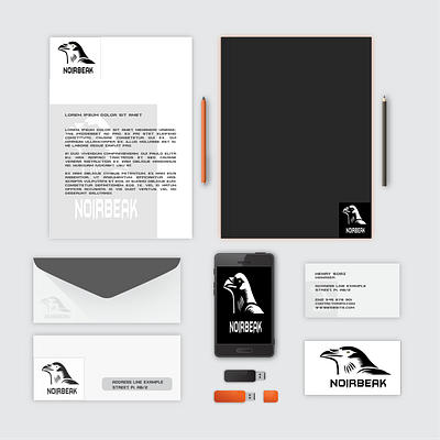 NoirBeak Mockup branding graphic design logo