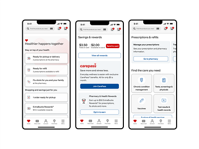 CVS App MVP design mobile app ui ux