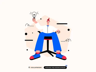 🔥 Maggy Illustration Pack 🔥 404 apple character characterdesign graphic design hiring idea illustration macbook marketing mobile phone search ui