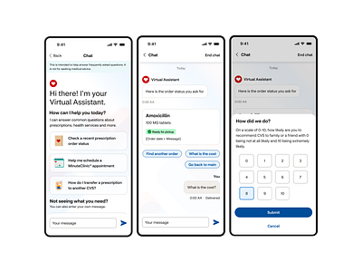 CVS chat design system ai chatbot design design system mobile app
