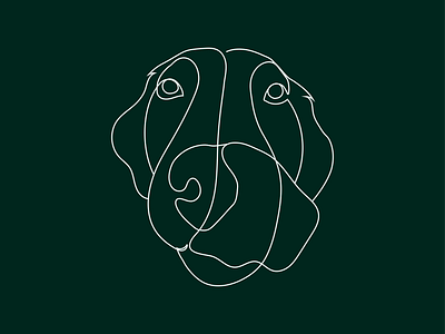 Dog Head One Line Art/Design/Drawing branding custom line design design dog line art drawing graphic graphic design illustration line art logo one line art one line design one line drawing one line illustration typography vector