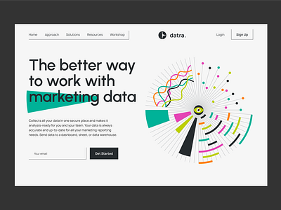 Datra - Marketing Agency Website analytics best design best website design data data visualization header hero homepage illustration interface landing page marketing marketing agency marketing site online marketing seo social media marketing ui web website