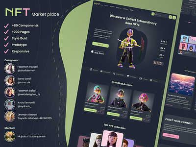 NFT Marketplace crypto darkmode nftmarketplace ui uidesign uxdesign webdesign