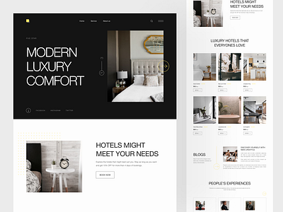 Rent Hotel Website Landing Page 3d animation branding graphic design hotel booking illustration lifestyle logo luxury motion graphics popular rent typography ui ui design ux ux design vector visit web design