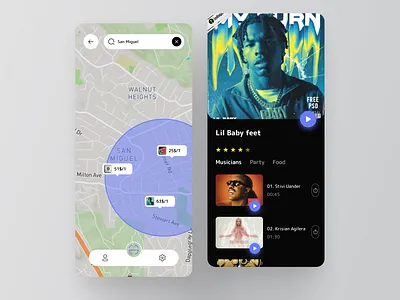 Concert App Mobile Design batix clean concert concert app design event festival interface meetup minimal mobile app music music app music event party party app party event ticket ui ui ux