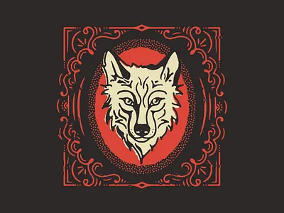 Il tempo dei lupi animal detail distressed flourish graphic design illustration line work ornate screen print texture wolf