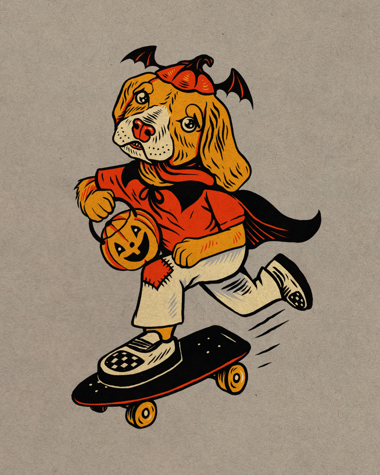 WEENZINE NINE! art drawing halloween illustration ink retro skateboard skateboarding skating spooky trick or treat vintage