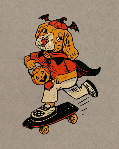 WEENZINE NINE! art drawing halloween illustration ink retro skateboard skateboarding skating spooky trick or treat vintage