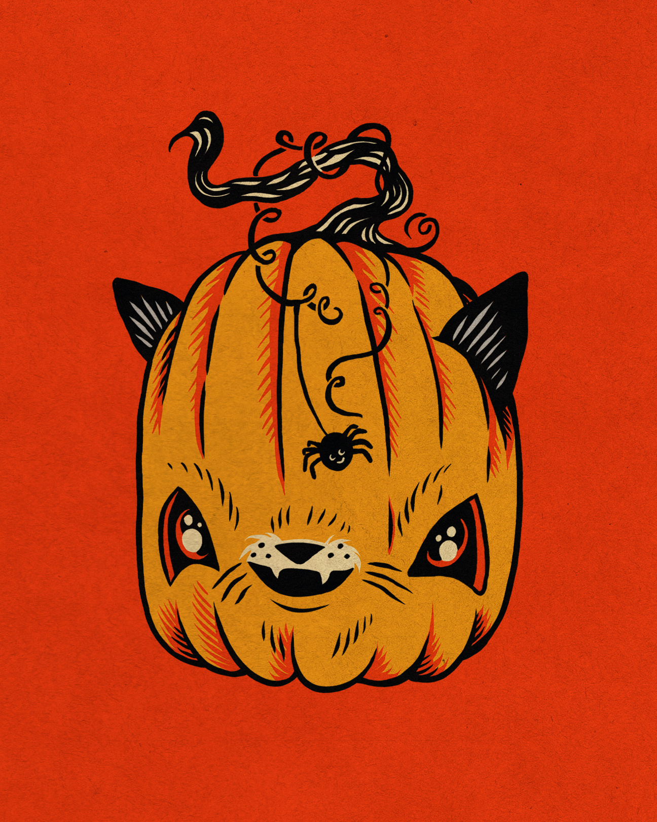 WEENZINE NINE! art cat cute drawing illustration ink meow pumpkin retro vintage