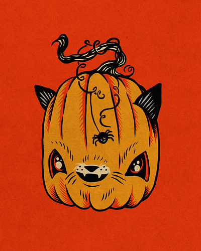 WEENZINE NINE! art cat cute drawing illustration ink meow pumpkin retro vintage