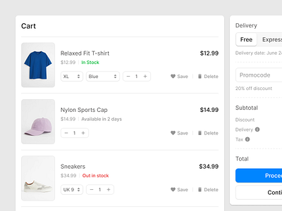 Shopping Cart bag cart commerce design system ecommerce figma shop shopping bag shopping cart ui ui kit uikit ux