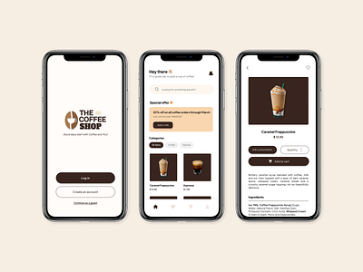 Coffee Shop Mobile App coffee coffee shop coffee shop mobile app mobile app product design ui ui design ux ux design