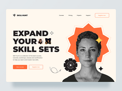 Online learning Website: Landing Page branding design figma illustration logo typography ui ui design ux vector