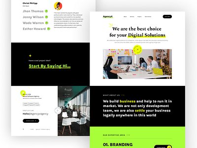 AgencyX | Digital Agency Website agency agency website clean cool creative agency landing page minimal mobile and web design trendy design ui ui design uiux uiux design ux ux design web ui design website design