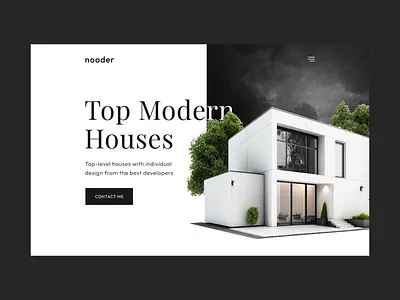 Building Company «Nooder» - Landing Page Design ui uidesign uiux