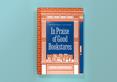 In Praise of Good Bookstores, Book Cover book book cover book store halftone illustration texture