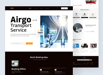 Airline Transport WebPage Design business concept design idea illustration mansoorgull product screen transport ui ux webpage