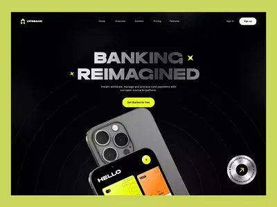 UPS Bank Landing page design application bank app banking credit credit card debit finance financial landing page minimal online bank payment transaction ui ui animation user interface ux web design website website development