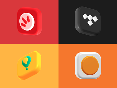 3D Icons - from the archive 🗂 3d android app color gloss glovo grid headspace icondesign icons illustration ios logo mobile shape solid spline subito tidal uidesign