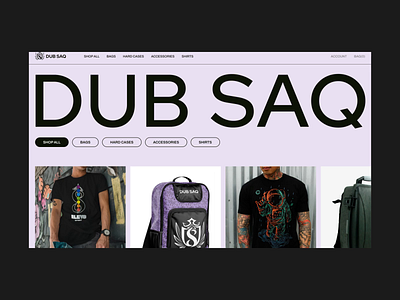 DUB SAQ / homepage carousel categories cta design e commerce filters footer homepage hover interaction interactive design products slider typography ui variable font webdesign website