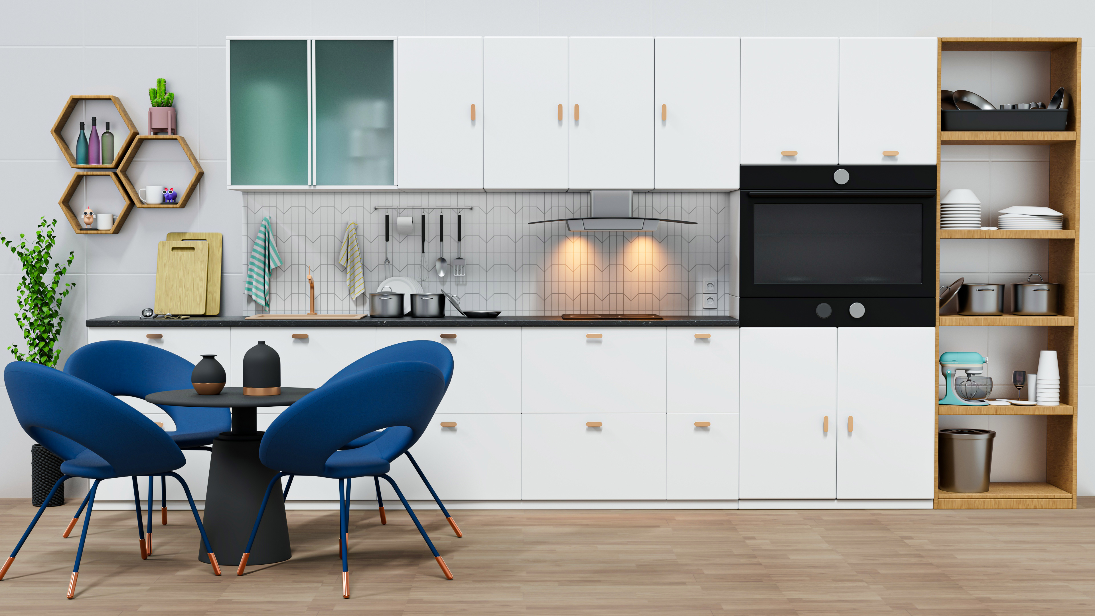 3D Kitchen Interior Design by illuminz on Dribbble