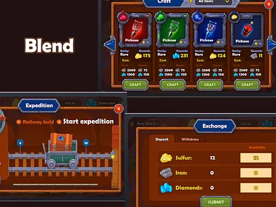 Game Design adobe illustrator adobe photoshop adobe xd figma game design illustration interface ui uiux ux