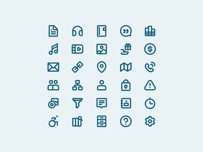 University of Michigan Library, Icon System design systems icons library ooutline product design ui ux