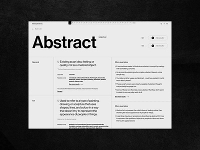 Sideways Dictionary, Website Concept 3d clean concept dark light theme design dictionary figma grid letters minimal mockup motion motion design motion graphics ui uidesign uiux webdesign website website design