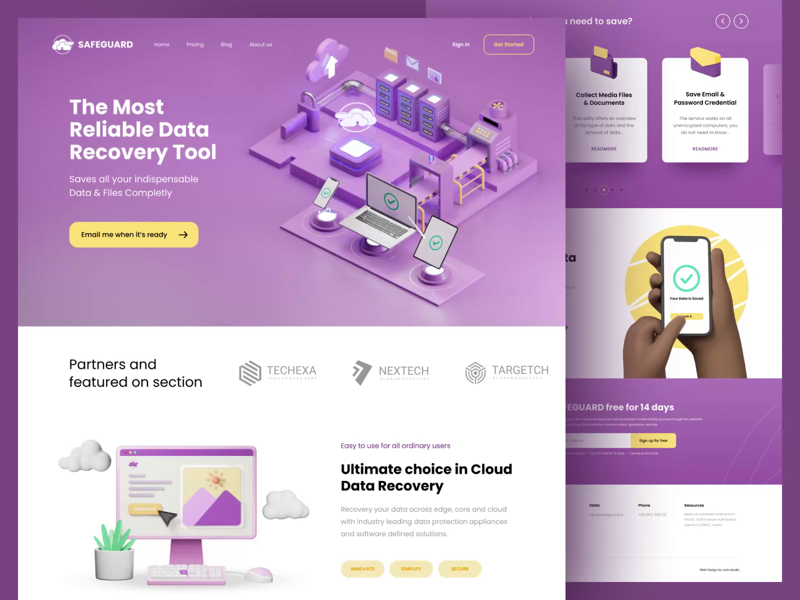 Example of Web & App Design With Playful 3D