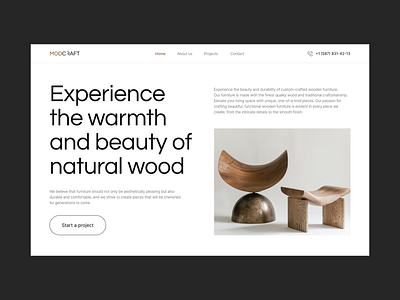 Wooden Furniture Company - Homepage Design animation branding design designagency designcommunity designprocess designtrends digitalagency furniture graphic design homepagedesign interfacedesign landingpage ui uidesign uiux userinterface ux visualdesign wood