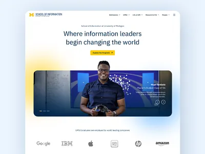 UMSI, School of Information Website education figma hci michigan product design prototype ui um ux