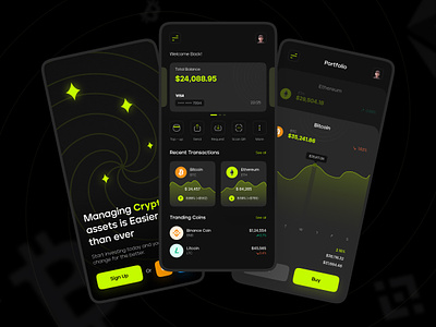 Apex - Crypto wallet managing app android app app bitcoin btc crypto crypto wallet cryptocurrency currency dark theam design eth ethereum figma mobile design money theam ui ui design ux wallet