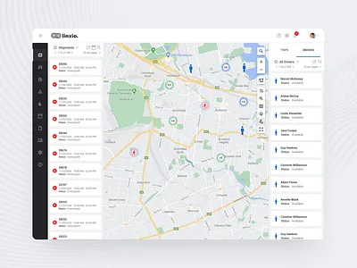 Linxio Vehicle Management System_Delivery Screen apps dashboard interface minimal tracking management system ui vehicle management system
